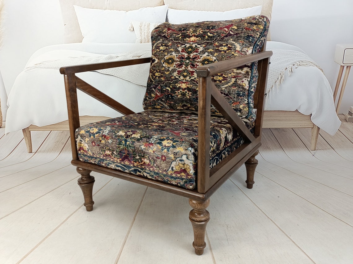 dining chair, accent chair, desk chair, father chair, bohemian couch, handmade couch, lounge chair, saloon sofa, living room chair