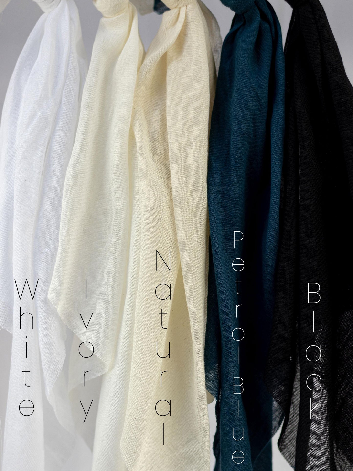 Full Length Sheer Cotton Muslin Curtain Panel with Rod Pocket