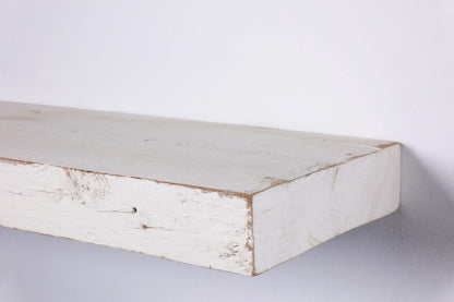 Reclaimed Barn Wood Accent Floating Shelves | 2" Barn Plank | Amish Handcrafted | Set of 2