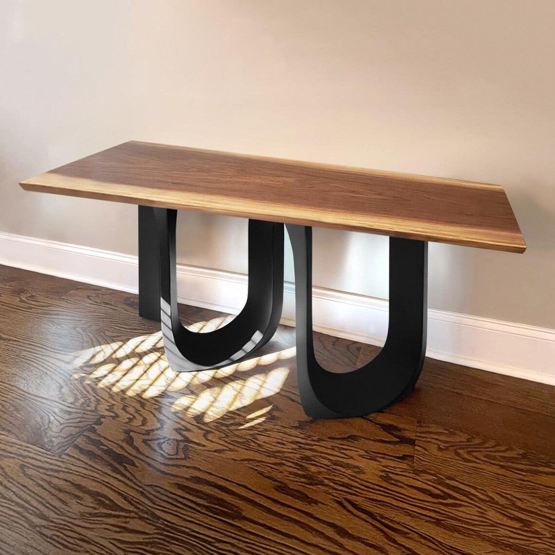Black Metal Pedestal Table Base, 320 Cora 28" H, Furniture Legs for DIY Projects, Flowyline