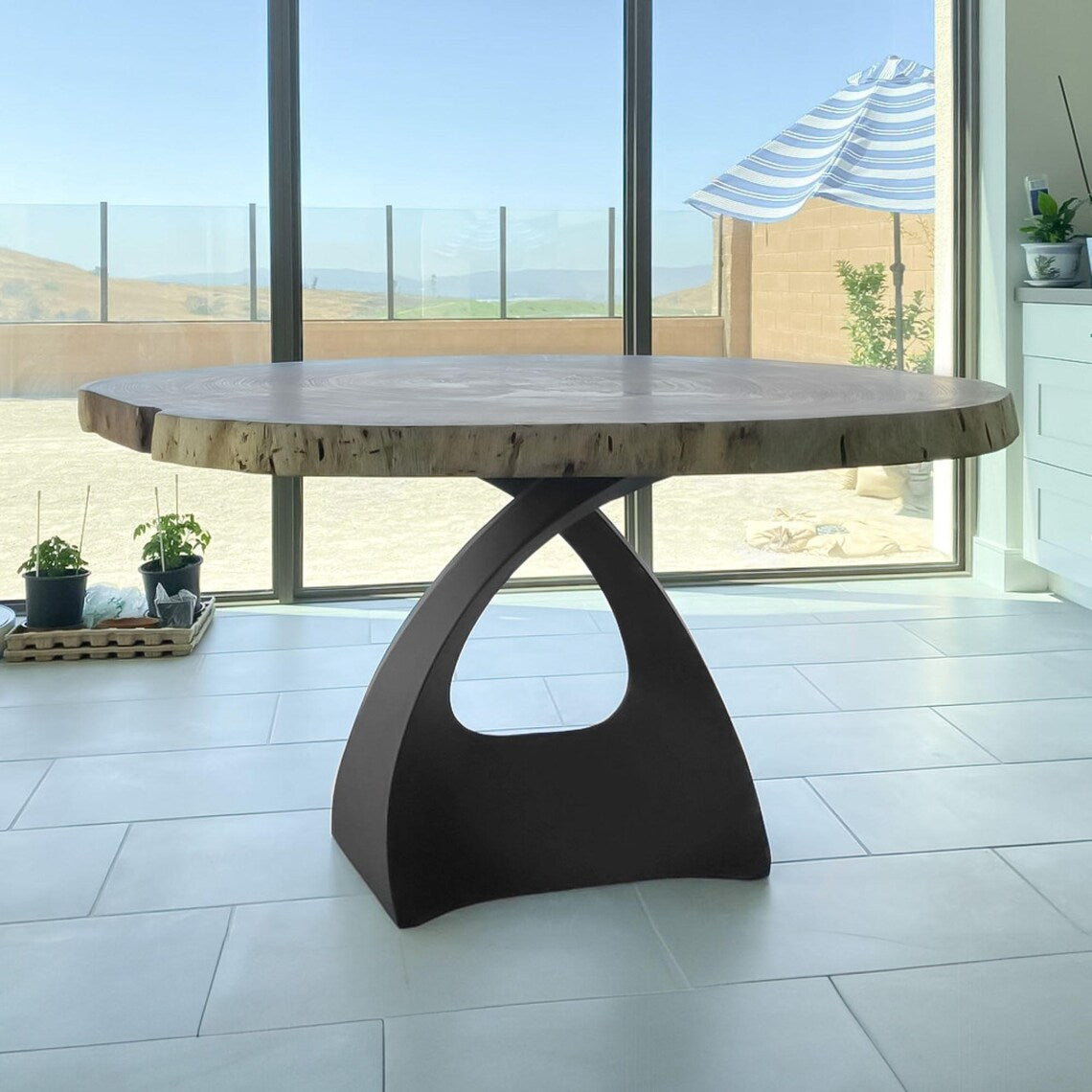 Round Table Base, Coffee Table Base | DIY Table Legs, Furniture Legs 316 Tulipe 28H | Only Base for Farmhouse Tables | Flowyline