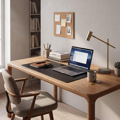 Solid Wood Desk, Handmade Walnut and Oak Executive Office Furniture