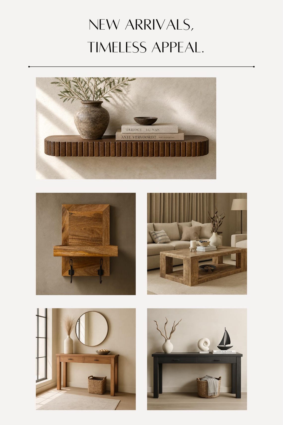 Waterfall Console Table for Entryway, Sofa, Living Room. Enhance Home Decor