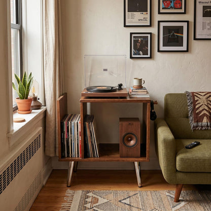 Turntable Stand Media Console with Storage, Record Player Stand, Stereo HiFi Cabinet Organizer