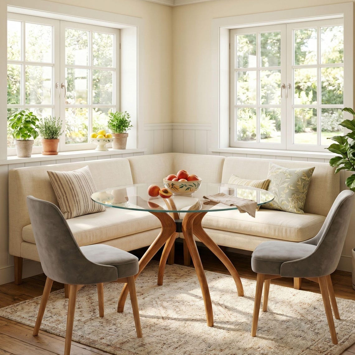 Glass Dining Table, Solid Wood Pedestal Leg Kitchen Table Base 3 or 4-Legged Legs Tables - Standart