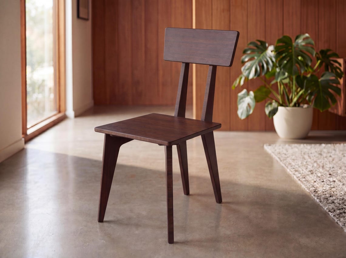 STAN Dining Chair | Walnut Bamboo | Midcentury Modern
