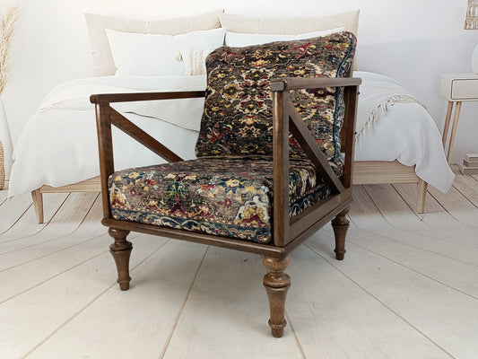 dining chair, accent chair, desk chair, father chair, bohemian couch, handmade couch, lounge chair, saloon sofa, living room chair