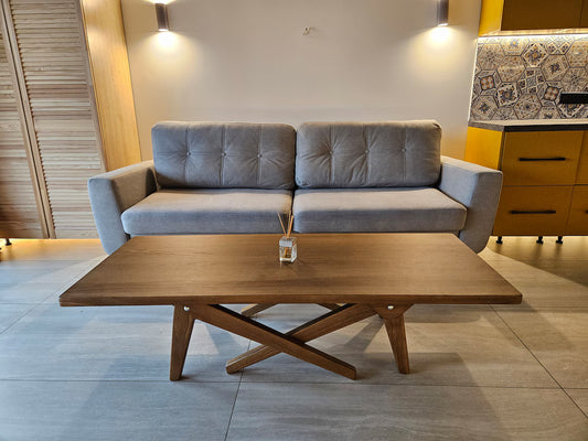 Transformation table 2in1 dining/coffee | natural solid wood | coffee table | handiwork | dining table | height adjustment transformer table