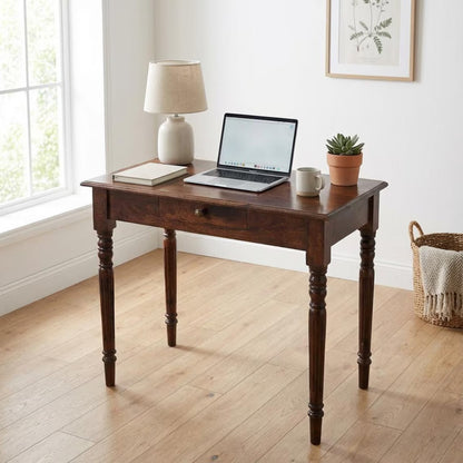 French Writing Desk - Compact Design Home Office Table with Drawer | US Stock