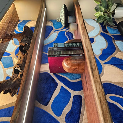 Walnut Live Edge Floating Shelf: Handcrafted Solid Wood Design