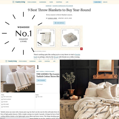 Turkish Cotton Fall Home Decor Throw & Bed Blanket | For Him or Her, Great Housewarming Gift