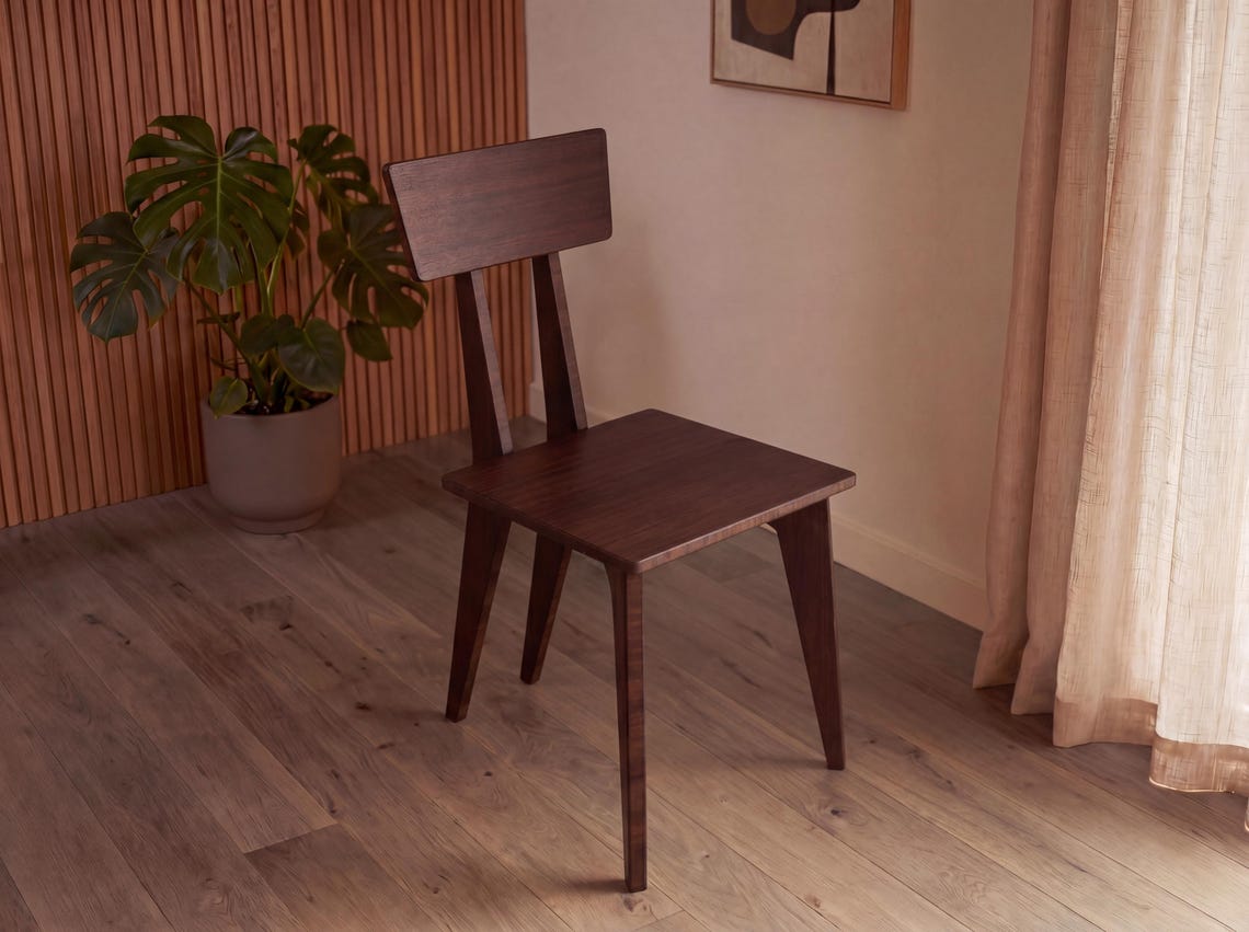 STAN Dining Chair | Walnut Bamboo | Midcentury Modern