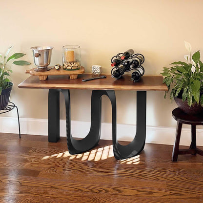 Black Metal Pedestal Table Base, 320 Cora 28" H, Furniture Legs for DIY Projects, Flowyline