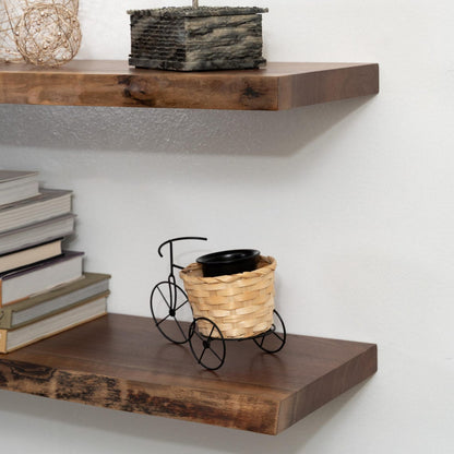 Live Edge Walnut Floating Shelves, Kitchen Shelves, Book Shelf