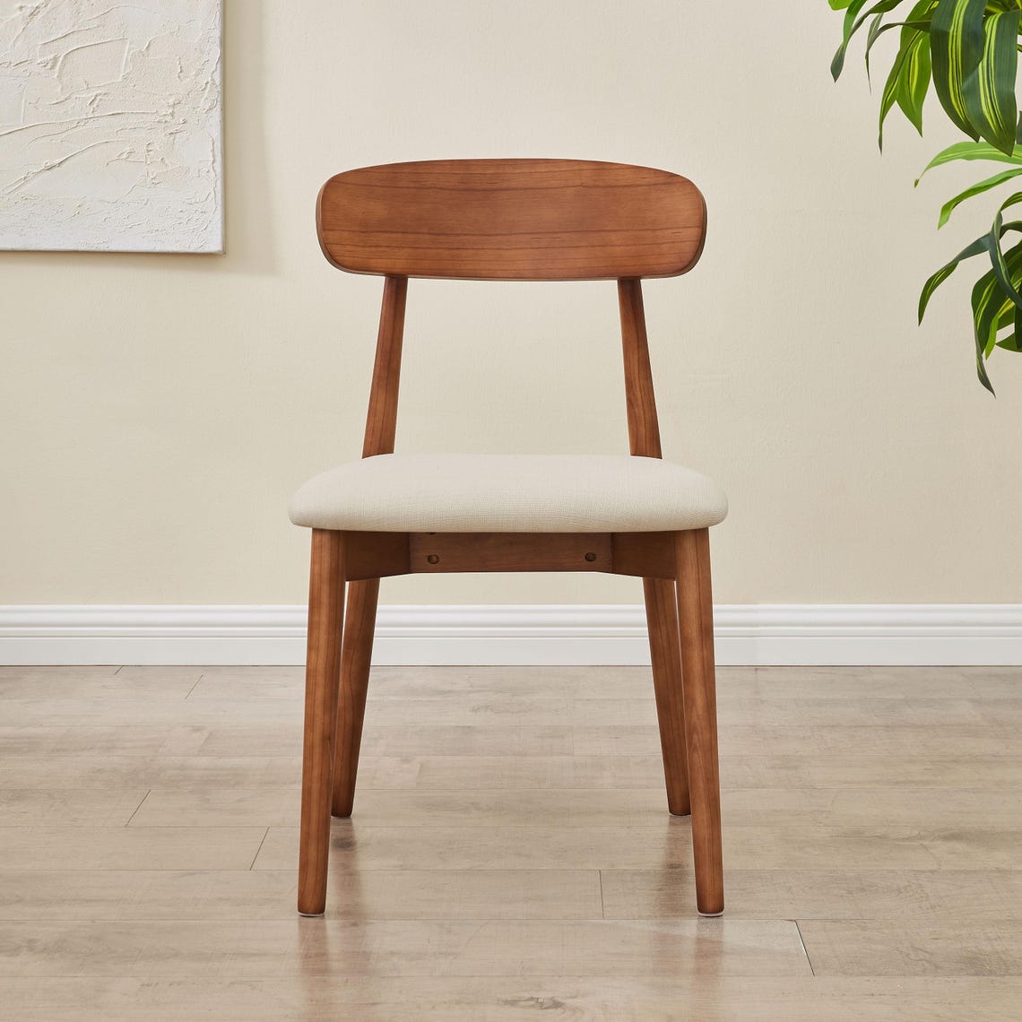Modern Ash Wood Dining Chair – Minimalist Desk or Table Chair