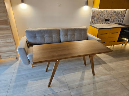 Transformation table 2in1 dining/coffee | natural solid wood | coffee table | handiwork | dining table | height adjustment transformer table
