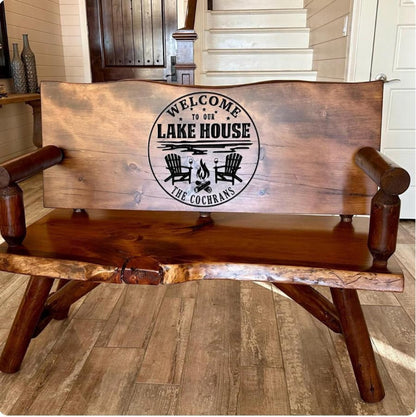 Rustic Log Bench With Back – Handcrafted Live Edge Natural Character Bench