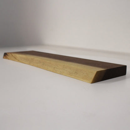 Walnut Live Edge Floating Shelf: Handcrafted Solid Wood Design