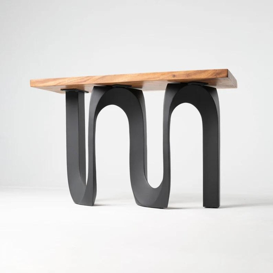 Black Metal Pedestal Table Base, 320 Cora 28" H, Furniture Legs for DIY Projects, Flowyline