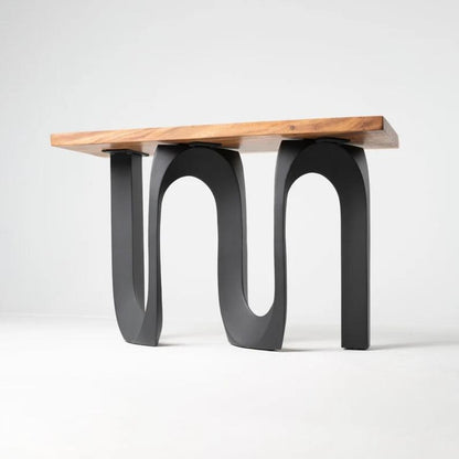 Black Metal Pedestal Table Base, 320 Cora 28" H, Furniture Legs for DIY Projects, Flowyline