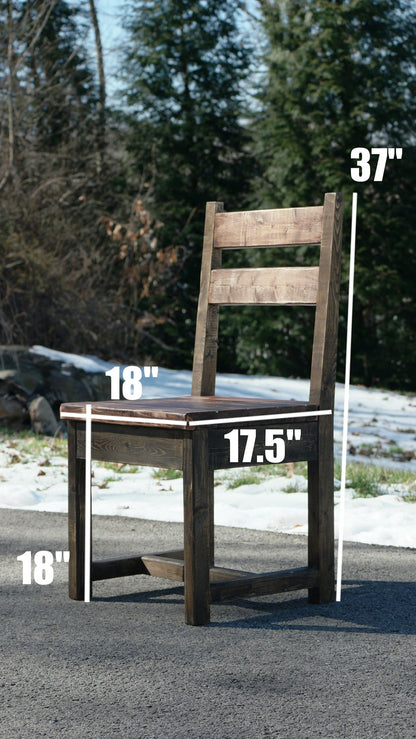 Sturdy Cabin-Style Rustic Dining Chair