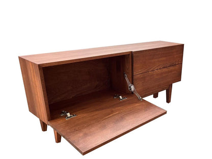 Custom Solid Wood Media Console Table: TV Stand with Storage