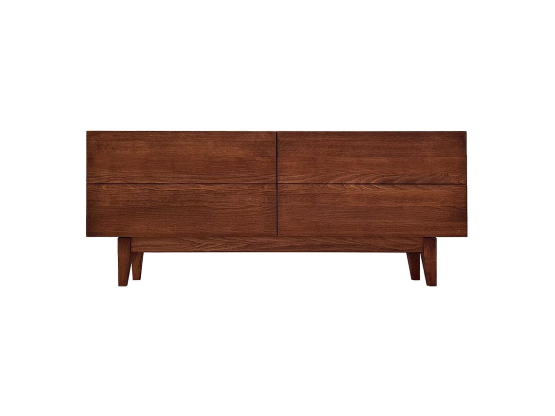 Custom Solid Wood Media Console Table: TV Stand with Storage