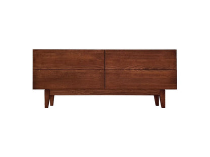 Custom Solid Wood Media Console Table: TV Stand with Storage