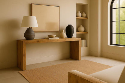 Waterfall Console Table for Entryway, Sofa, Living Room. Enhance Home Decor