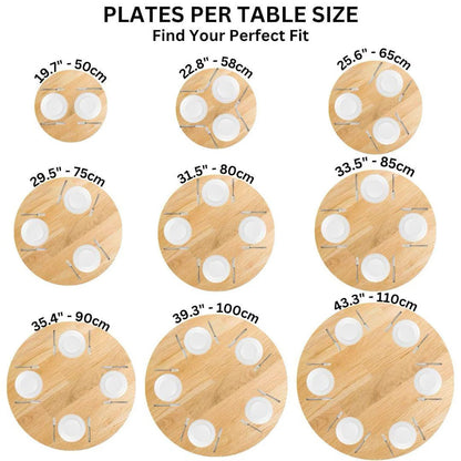 Round Dining Table with Tulip Leg Solid Wood Table, 2 to 6 Seat Person Dining Room Table, Circular Table Kitchen Diningroom Furniture
