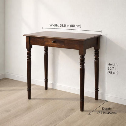 French Writing Desk - Compact Design Home Office Table with Drawer | US Stock