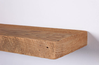 Reclaimed Barn Wood Accent Floating Shelves | 2" Barn Plank | Amish Handcrafted | Set of 2
