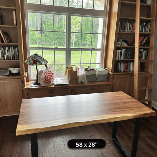 Live Edge South American Walnut Tabletop: Sustainable, Waterproof