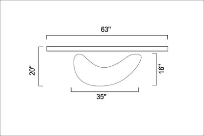 Modern Wood Console Table: Natural special polish for wood texture