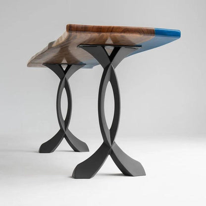 Handcrafted Console Table Legs 207 Curva 28" H for Modern Custom Furniture | Flowyline