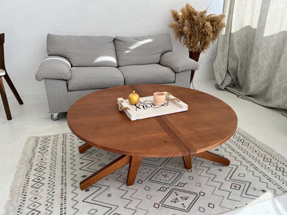 Transformer table 6 in 1, sliding table,round-oval table,dining table, coffee table,ash table, enlarged table, guest table,adjustable height