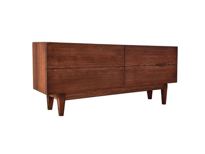Custom Solid Wood Media Console Table: TV Stand with Storage