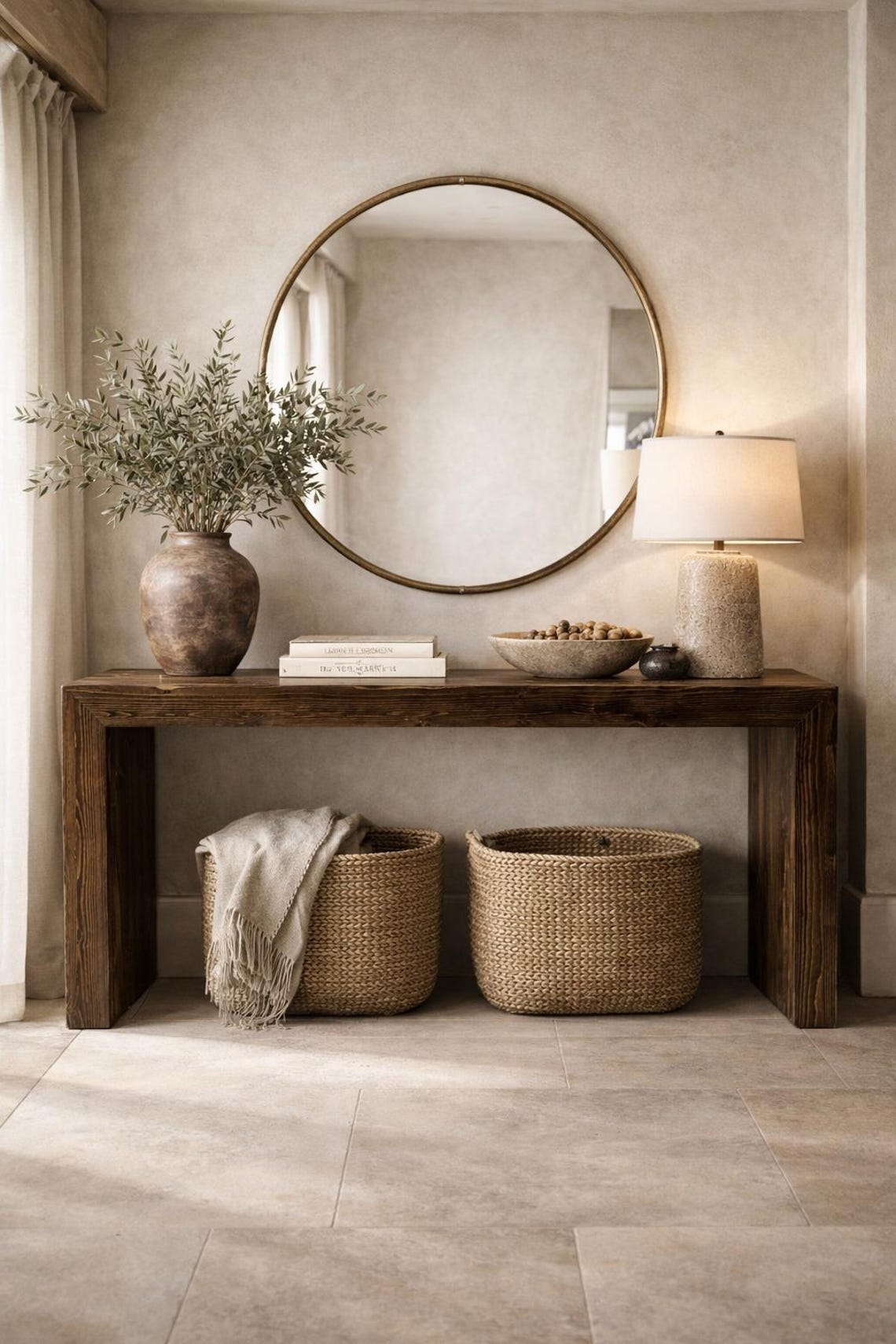 Waterfall Console Table for Entryway, Sofa, Living Room. Enhance Home Decor