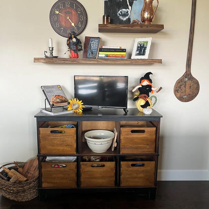 Walnut Live Edge Floating Shelf: Handcrafted Solid Wood Design