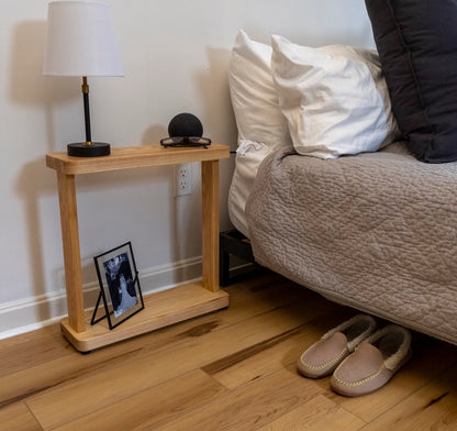 Solid Hardwood Narrow Side Table, Slim Modern Accent Liz Table Nick and Kristina