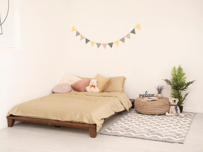 Floor Bed, Futon Base, Japanese Joinery Bed Frame, Platform Bed, Bed Frame, King Pallet Bed, Low Profile Bed, Tatami Bed, Minimalist Bed
