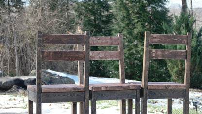 Sturdy Cabin-Style Rustic Dining Chair