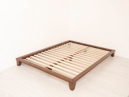 Floor Bed, Futon Base, Japanese Joinery Bed Frame, Platform Bed, Bed Frame, King Pallet Bed, Low Profile Bed, Tatami Bed, Minimalist Bed