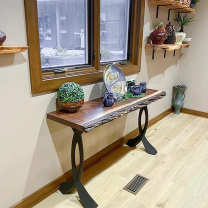 Handcrafted Console Table Legs 207 Curva 28" H for Modern Custom Furniture | Flowyline