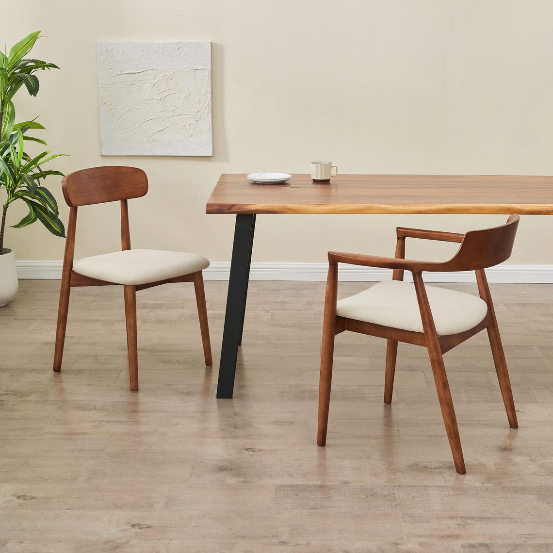 Modern Ash Wood Dining Chair – Minimalist Desk or Table Chair