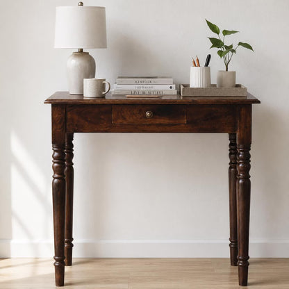 French Writing Desk - Compact Design Home Office Table with Drawer | US Stock
