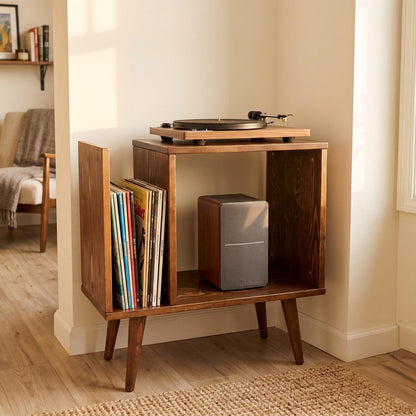 Turntable Stand Media Console with Storage, Record Player Stand, Stereo HiFi Cabinet Organizer