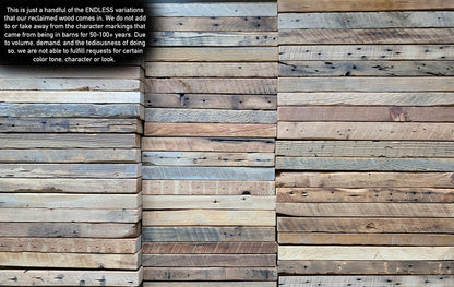 Reclaimed Barn Wood Accent Floating Shelves | 2" Barn Plank | Amish Handcrafted | Set of 2