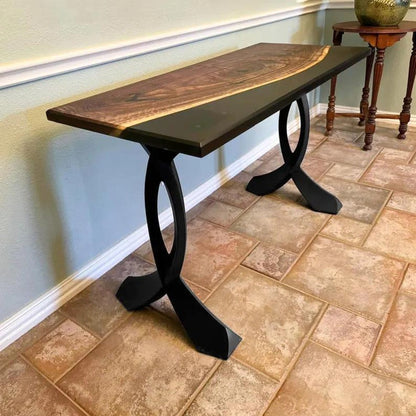 Handcrafted Console Table Legs 207 Curva 28" H for Modern Custom Furniture | Flowyline