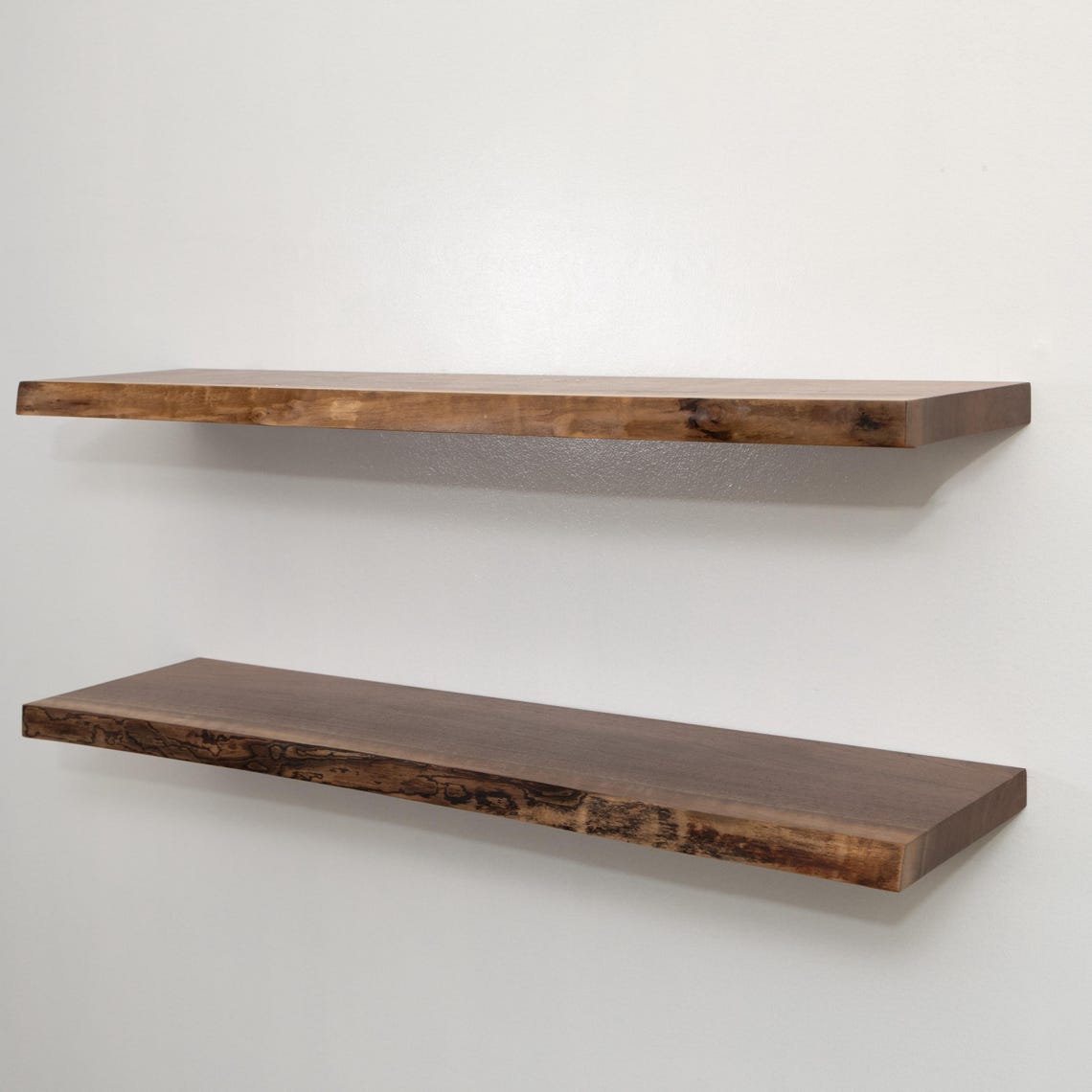 Live Edge Walnut Floating Shelves, Kitchen Shelves, Book Shelf